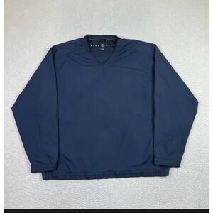 Nike Golf Pullover‎ Windshirt Swoosh Elastic hem performance Large blue storm